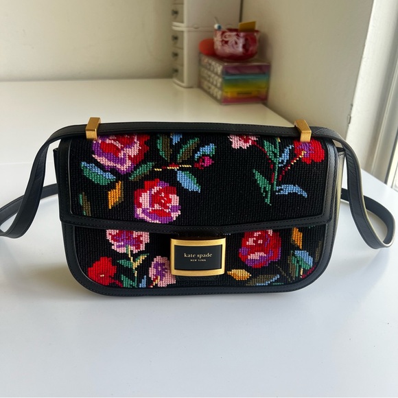 Kate Spade Katy Autumn Floral Needlepoint Crossbody bag - Picture 8 of 14